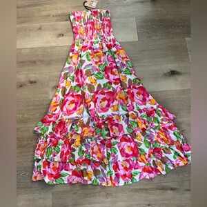 Anthropologie floral maxi dress